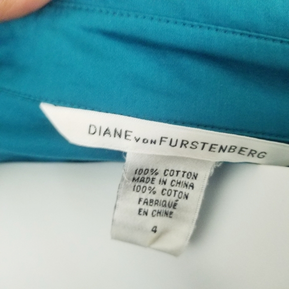 DVF Edan wrap teal blue dress - Picture 6 of 10